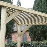 Forest Garden - Slatted Corner Pergola - 213cm x 294cm x 147cm