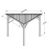Forest Garden - Slatted Corner Pergola - 213cm x 294cm x 147cm