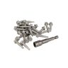 Poly X Glazing Bar Fixings - Self-Drilling Hex Screws & Adaptor (Pack of 30)