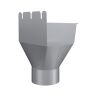 Lindab Steel Guttering - 140mm Rectangular Gutter Outlet - Magestic Galvanised