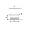 Lindab Guttering - Hose Connector SLAS 87mm