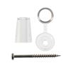 Solstice ASB 3in Corrugated Sheet Fixing Caps with Screws - Clear (Pack of 20)