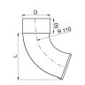 Lindab Steel Guttering - Drain Shoe Pipe