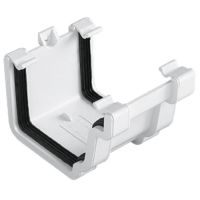 Plastic Guttering Universal Plus - Union Bracket - 128mm - White Plastic Guttering Universal Plus - Union Bracket - 128mm - White