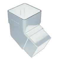 Plastic Guttering Squareline - 112˚ Down Pipe Bend - 65mm - White Plastic Guttering Squareline - 112˚ Down Pipe Bend - 65mm - White