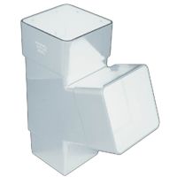 Plastic Guttering Squareline - Down Pipe Branch - 65mm - White Plastic Guttering Squareline - Down Pipe Branch - 65mm - White
