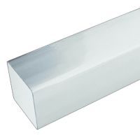 Plastic Guttering Squareline - Down Pipe - 65mm - White (2.5m) Plastic Guttering Squareline - Down Pipe - 65mm - White (2.5m)
