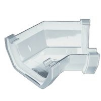Plastic Guttering Squareline - 135˚ Angle - 114mm x 59mm - White Plastic Guttering Squareline - 135˚ Angle - 114mm x 59mm - White