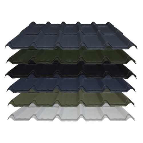 Steel Boxtile Effect Roofing Sheet (32/1000) - PVC Plastisol Coated - 0.5mm