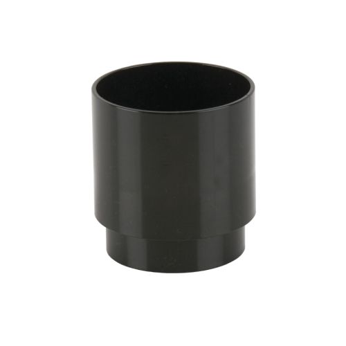 Brett Martin uPVC Roundstyle Guttering Downpipe Connector - 68mm - Black