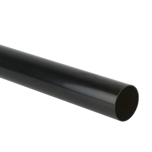 Brett Martin uPVC Roundstyle Guttering Downpipe - 68mm - Black