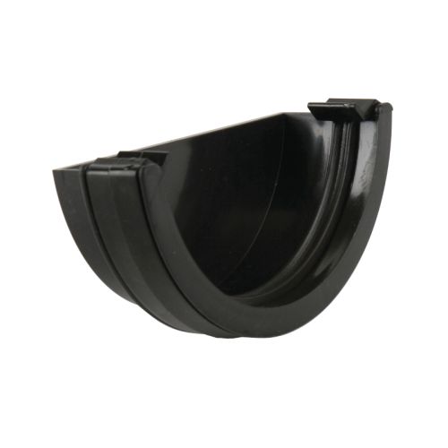 Brett Martin uPVC Roundstyle Guttering External Stopend - 112mm - Black
