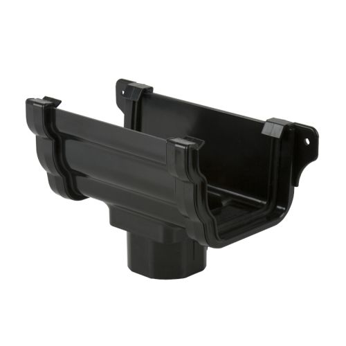 Brett Martin uPVC Prostyle Ogee Guttering Running Outlet - 106mm - Black