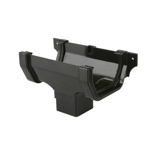 Brett Martin uPVC Squarestyle Guttering Running Outlet - 114mm - Black