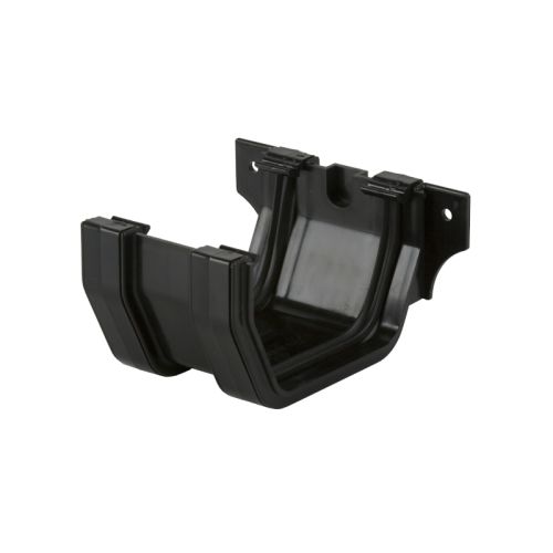 Brett Martin uPVC Squarestyle Guttering Union Bracket - 114mm - Black