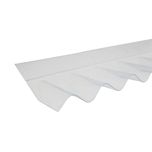 MegaSheet Corrugated PVC Wall Flashing - 950mm x 150mm x 0.8mm (Clear)