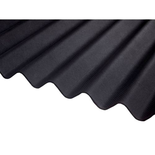 MegaSheet Corrugated Bitumen Roofing Sheet - 2000mm x 930mm x 2.2mm (Black)