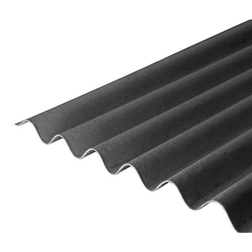 MegaSheet Corrugated Bitumen Roofing Sheet - 2000mm x 950mm x 2.6mm (Black)