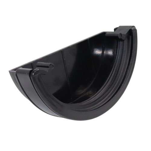 Aquaflow UPVC Half Round Guttering External Stop End - 112mm x 51mm