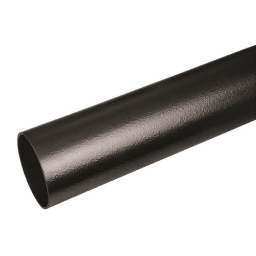 Aquaflow UPVC Cast Iron Effect Guttering Downpipe - Black (2500mm x 68mm)