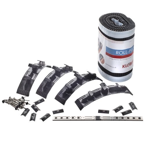 Klober Roll-Fix Concrete Vented Dry Ridge Kit - 295 x 5000mm - Anthracite