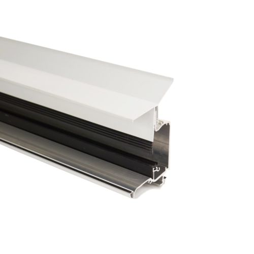 Poly X Aluminium Glazing Bar Wallplate - White (16-35mm)