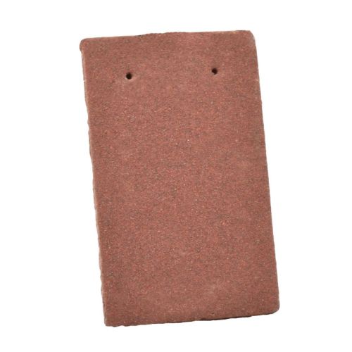 Sandtoft Standard Plain Concrete Roof Tile - Sandfaced Mottled Red