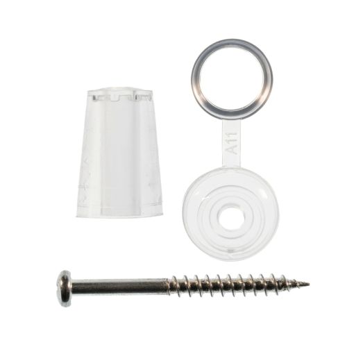 Solstice ASB 3in Corrugated Sheet Fixing Caps with Screws - Clear (Pack of 20)