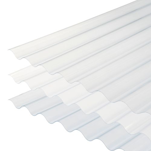 Solstice 3in Corrugated PVC Roofing Sheet (Clear)