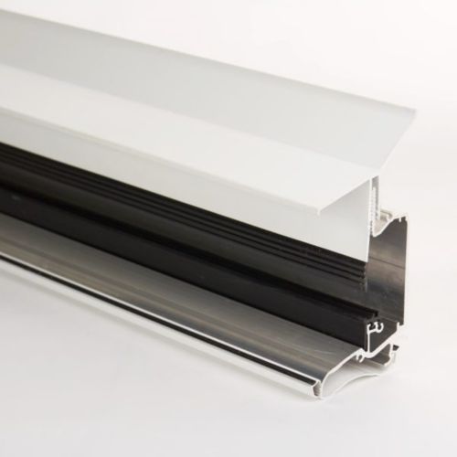Poly X Aluminium Glazing Bar Wallplate - White (16-35mm)