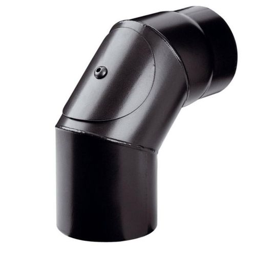 Vitreous Enamel Stove Pipe 90 Degree Bend with Door - 125mm to 150mm
