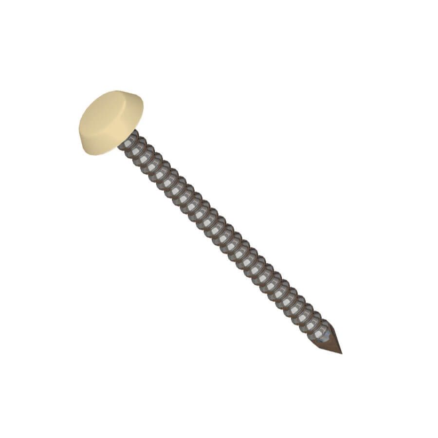 Soffit, Fascia & Capping Board Polytop Fixing Pins - 30mm - Cream (Pack of 250)