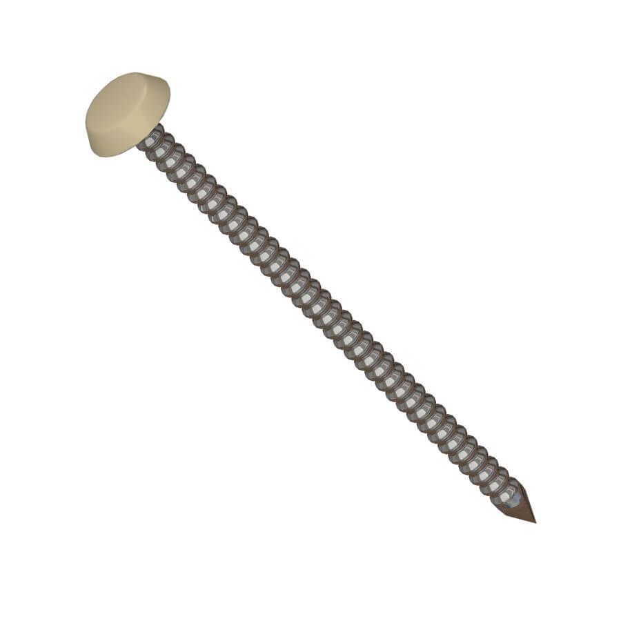 Soffit, Fascia & Capping Board Polytop Fixing Pins - 40mm - Cream (Pack of 250)