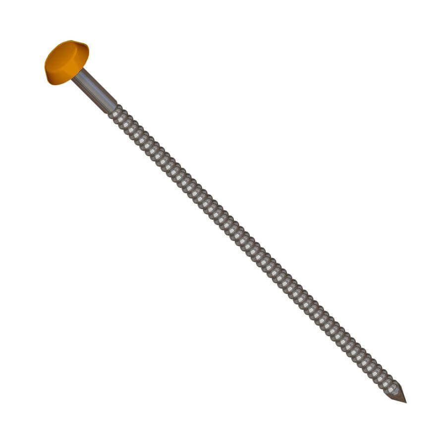 Soffit, Fascia & Capping Board Polytop Fixing Nails - 65mm - Oak (Pack of 100)