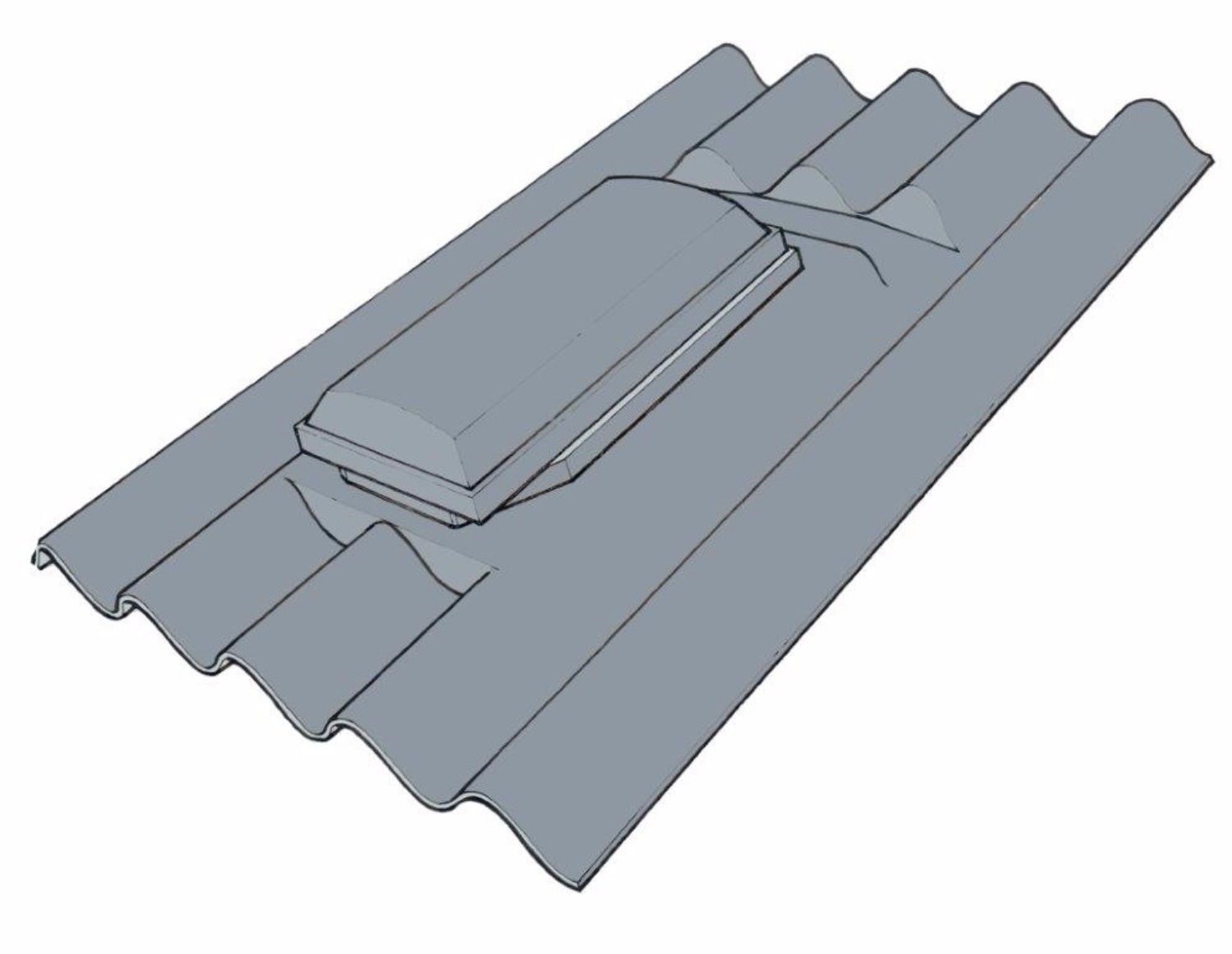 Coroline Corrugated Bitumen Roof Sheet Black 2000x950mm