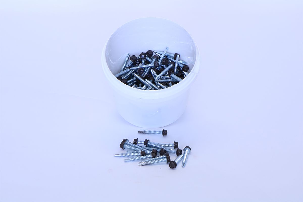 Britmet - Plus Tile (0.9mm) Range - Tek Screw - Titanium Grey (Pack of 50)