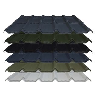 Steel Boxtile Effect Roofing Sheet (32/1000) - PVC Plastisol Coated - 0.5mm