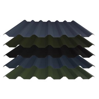 Steel Box Profile Roofing Sheet (34/1000) - PVC Plastisol Coated - 0.5mm / 0.7mm