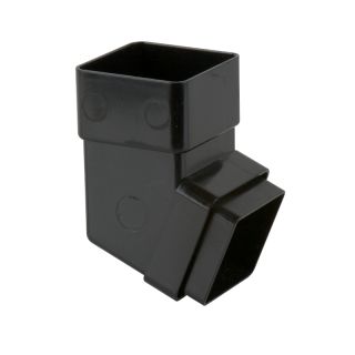 Brett Martin uPVC Squarestyle Guttering Downpipe Offset Bend - 65mm - Black