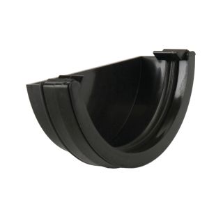 Brett Martin uPVC Roundstyle Guttering External Stopend - 112mm - Black