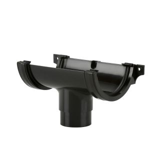 Brett Martin uPVC Roundstyle Guttering Running Outlet - 112mm - Black