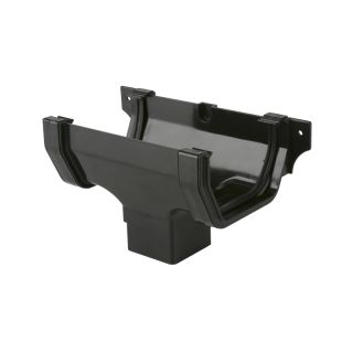 Brett Martin uPVC Squarestyle Guttering Running Outlet - 114mm - Black