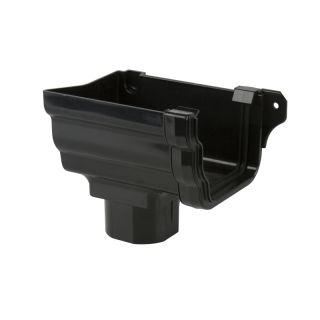 Brett Martin uPVC Prostyle Ogee Guttering  Stopend Oulet - Left/Right Hand - 106mm (Black)