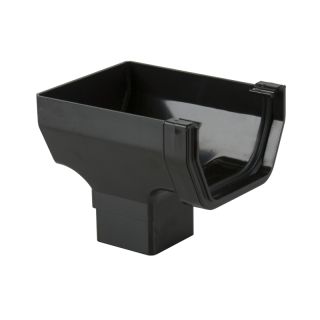 Brett Martin uPVC Squarestyle Guttering Stopend Outlet - 114mm - Black