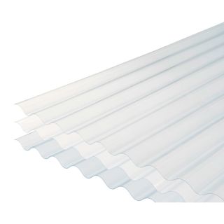 MegaSheet 3in Corrugated PVC Roofing Sheet (Clear)