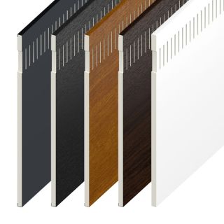 UPVC Vented Soffit Board - Flat 10mm Airspace (5000mm x 9mm)