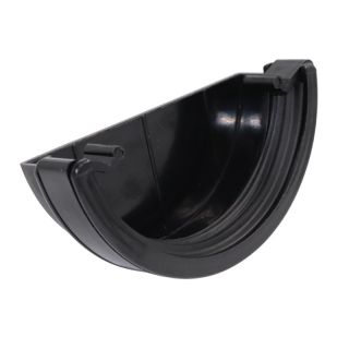 Aquaflow UPVC Half Round Guttering External Stop End - 112mm x 51mm