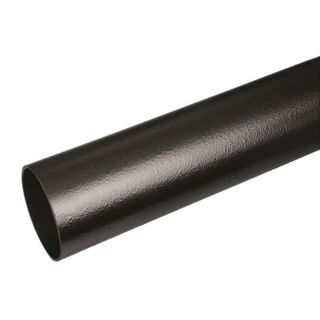 Aquaflow UPVC Cast Iron Effect Guttering Downpipe - Black (2500mm x 68mm)