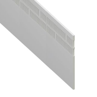 UPVC Double Vented Soffit Board - Flat 25mm Airspace - Smooth White (5000mm x 9mm)