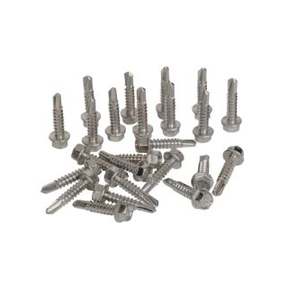 Poly X Glazing Bar Fixings - Self-Drilling Hex Screws (Pack of 30)